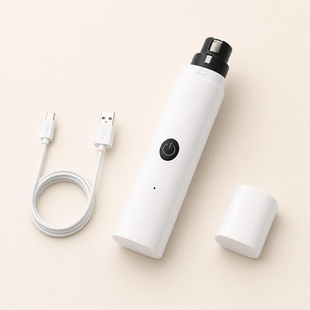 PawGrind with USB charging cable and protective cap